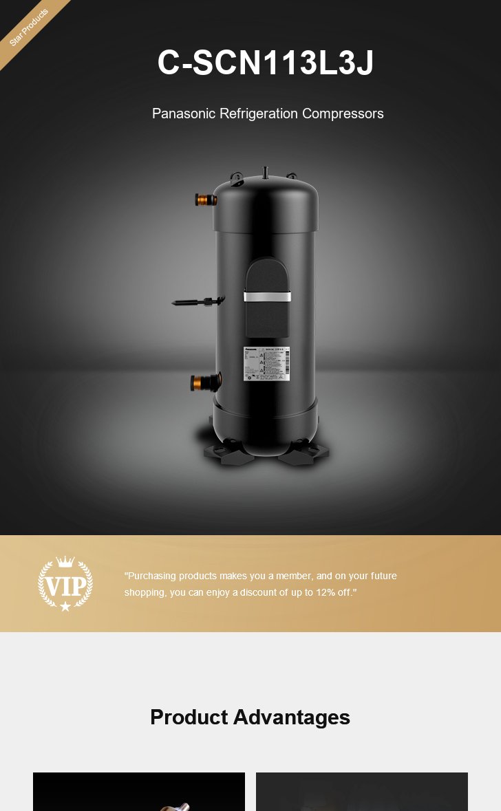 Panasonic Compressor C-SCN113L3J, technical parameters pdf, structure diagram